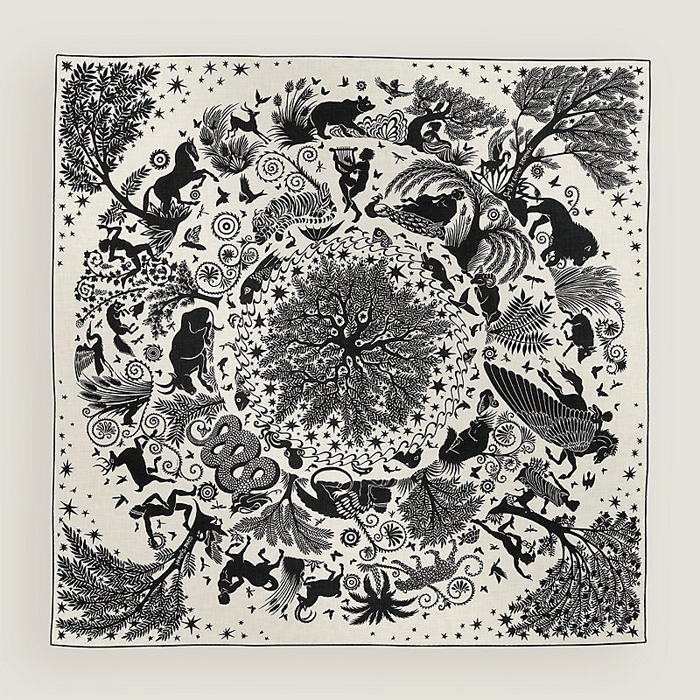 [Hermes] �����޽� Sous le Charme d'Orphee shawl 140 H244177S