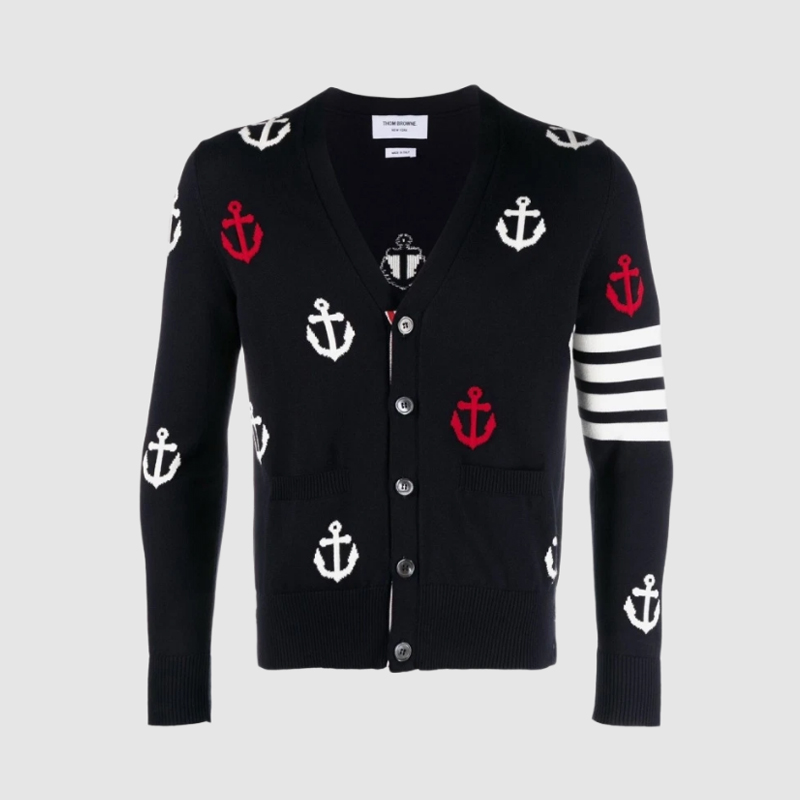 [Thom Browne] ����� ��Ŀ ��Ÿ���þ� �缱 ���̳� ����� ���̺� MKC467A-Y3007-415