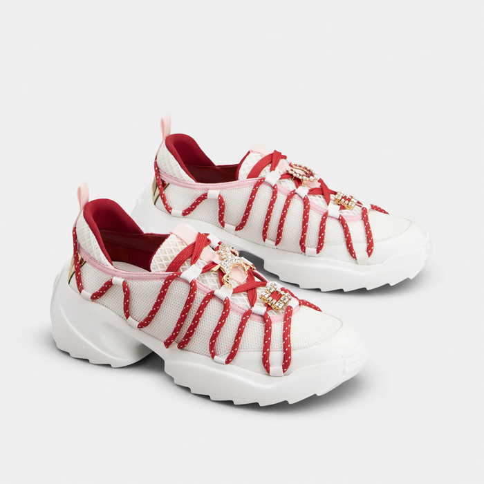 [Roger Vivier] ������� Viv' Zag Sneakers in fabric and leather RVW75644580V6M0ONV