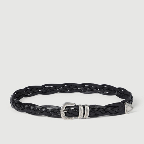 [Brunello Cucinelli] ����ڷ� ��ġ�ڸ� Braided calfskin belt with detailed buckle and tip 261MAUTA348