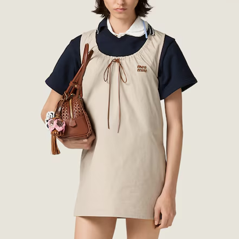MIU MIU [Miumiu] �̿�̿� �ĳ��� ��ư �̴� �巹�� MF6414_12NS_F0A08_S_OOO