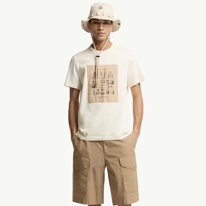 [Moncler] ��Ŭ���� Safari Wardrobe Print Cotton T-Shirt L10918C0004289B8U034