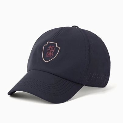 [Brunello Cucinelli] ���ڷ� ��ġ�ڸ� Logo Crest Baseball Cap in Canvas 217961117