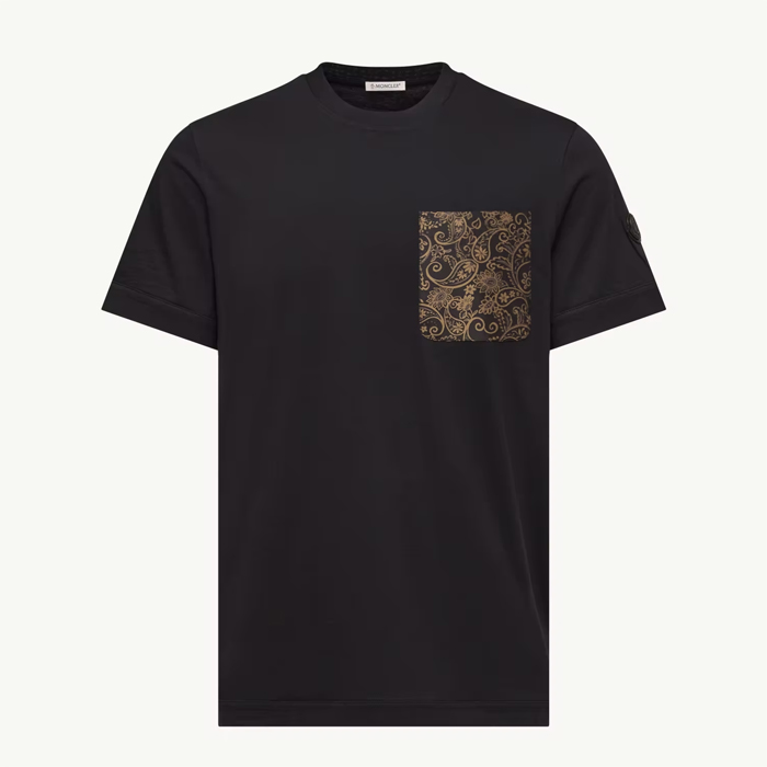 [Moncler] ��Ŭ���� Paisley Print Cotton T-Shirt L10918C0007089B8Q778