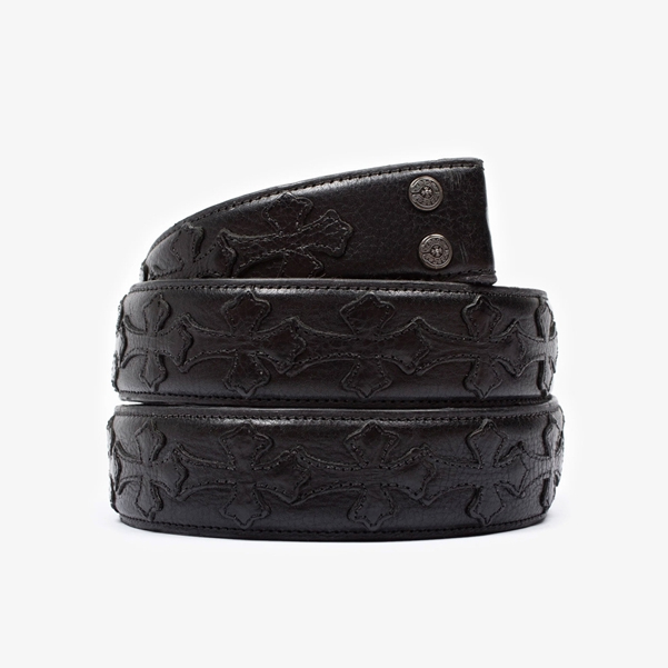 CHROME HEARTS [ChromeHearts] ũ������ BLACK CROSS PATCH CEMETERY BELT (STAP ONLY)