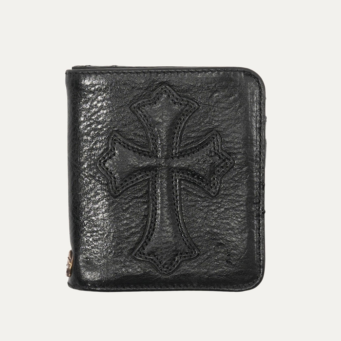 CHROME HEARTS [ChromeHearts] ũ������ Leather Cross Patch Bifold Wallet