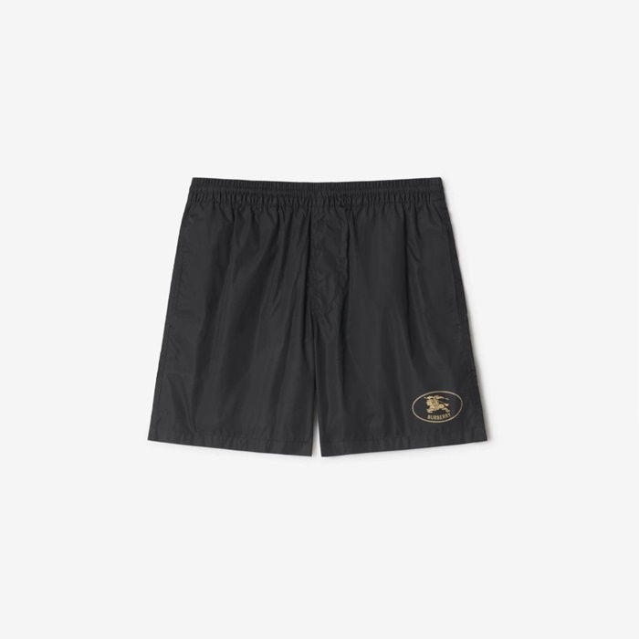 [Burberry] ������ Men's Black Knight Stamp Swim Shorts 26062730
