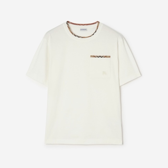 [Burberry] ������ üũ Ʈ���� ��ư Ƽ���� 81276291