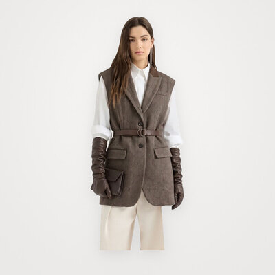 [BRUNELLO CUCINELLI] ���ڷ� ��ġ�ڸ� ����Ŭ�� �κ�� ��Ƽ�� ����Ʈ MG5667253