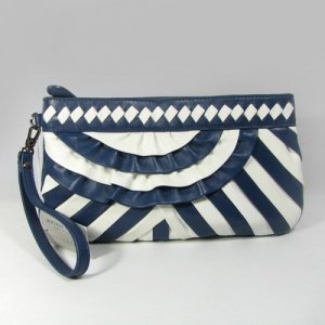 Bottega Veneta Nappa Clutch Blue [87626] 