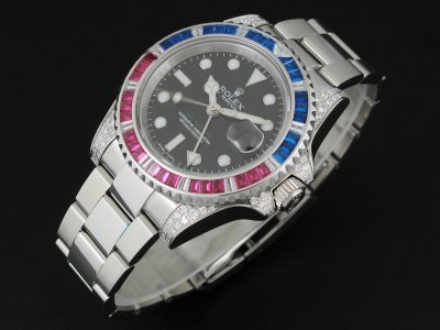 Rolex GMT Master II Diamond Bezel-14