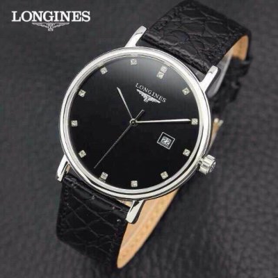LONGINES (custom�� ������ Swiss eta Automatic Movment,Sapphire Glass,Italy Leather Band)