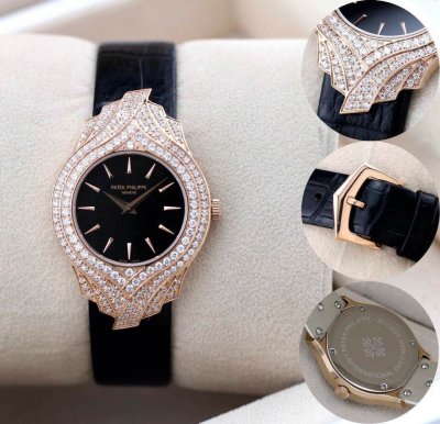 PATEK PHILIPPE(custom�� ������ Swiss eta Quarts Movment,Sapphire Glass,Italy Leather Band)