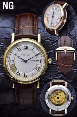 BREGUET(custom�� ������ Swiss eta Automatic Movment,Sapphire Glass,Italy Leather Band)