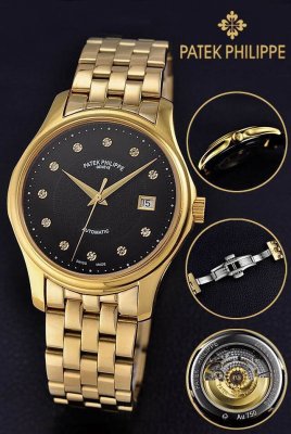 PATEK PHILIPPE (custom�� ������ Swiss eta Automatic Movment,Sapphire Glass,Stainless Steel Band)