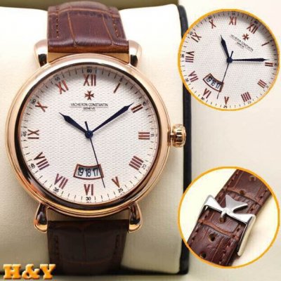 VACHERONCONSTANTIN(custom�� ������ Swiss eta Automatic Movment,Sapphire Glass,Italy Leather Band)