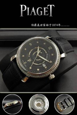 PIAGET (custom�� ������ Swiss eta Automatic Movment,Sapphire Glass,Italy Leather Band)