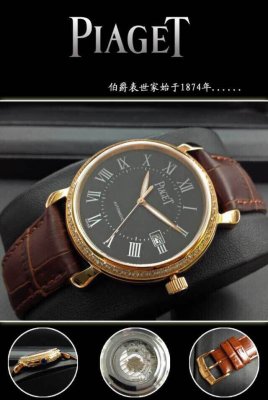 PIAGET (custom�� ������ Swiss eta Automatic Movment,Sapphire Glass,Italy Leather Band)