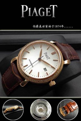 PIAGET (custom�� ������ Swiss eta Automatic Movment,Sapphire Glass,Italy Leather Band)