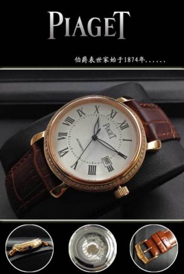 PIAGET (custom�� ������ Swiss eta Automatic Movment,Sapphire Glass,Italy Leather Band)