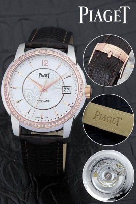 PIAGET (custom�� ������ Swiss eta Automatic Movment,Sapphire Glass,Italy Leather Band)�����链
