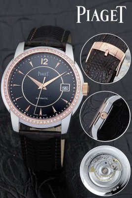 PIAGET (custom�� ������ Swiss eta Automatic Movment,Sapphire Glass,Italy Leather Band)