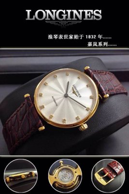 LONGINES (custom�� ������ Swiss eta Automatic Movment,Sapphire Glass,Italy Leather Band)