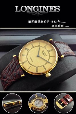 LONGINES (custom�� ������ Swiss eta Automatic Movment,Sapphire Glass,Italy Leather Band)