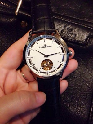 JAEGER LECOULTRE (custom�� ������ Swiss eta Automatic Movment,Sapphire Glass,Italy Leather Band)