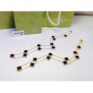 [Van Cleef & Arpels] 925 Silver with 18K  Necklace 150422-1