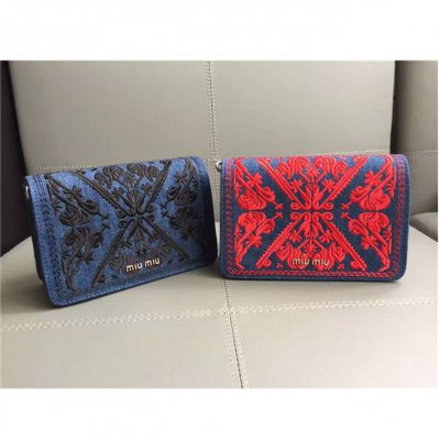 [Miumiu] Jean's Embrodery Bag 5BF057