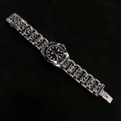 [Chrome Hearts&Rolex] ũ������&�η��� ���긶���� �ݶ󺸷��̼� Silver 92.5