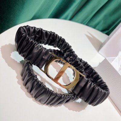 [Dior] ��� 30 Montaigne Ramskin Stretch Belt 22040634