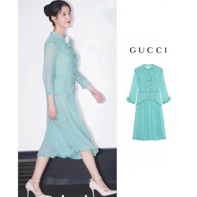 [Gucci] ���� Crepe de chine dress 23042530