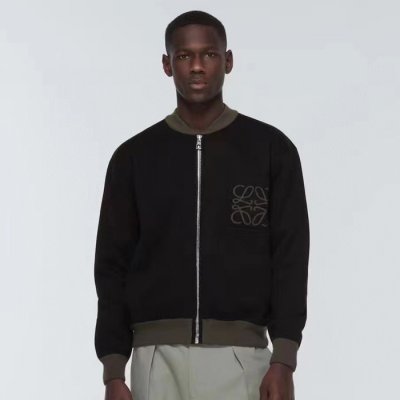 [LOEWE] �ο��� Anagram Leather Patch Bomber Jacket Black