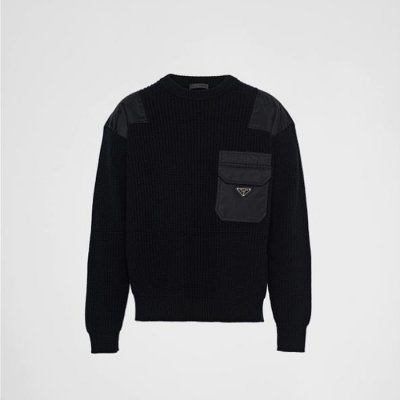 [Prada] ����� �� �����Ϸ� ������ Wool and Re-Nylon sweater UMB392 11AP F0002 S 222