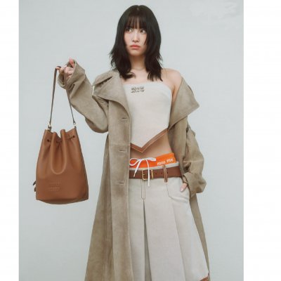 MIU MIU [MiuMiu] �̿�̿� �ΰ� �ڼ� �ø��� ��ĿƮ MG2198SOOO14Z3