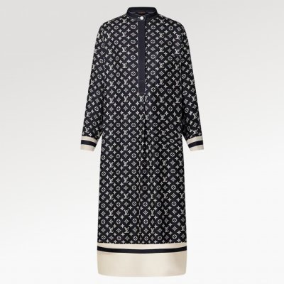 [Louis vuitton] ���̺��� Stripe Accent Monogram Shirt Dress 1AB9AE