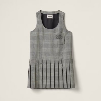 [Miumiu] �̿�̿� ������ ���� ���Ͻ� üũ �̴ϵ巹�� MF5269_14HV_F0013_S_OOO