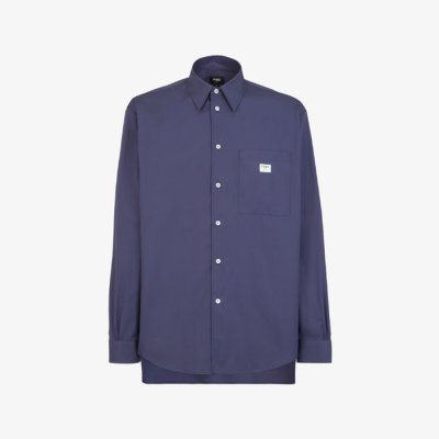 [Fendi] ��� Dark blue poplin shirt FS1285ARXOF04V6