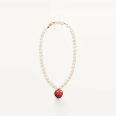 [Valentino] �߷�Ƽ�� COEUR ROYAL NECKLACE IN METAL, ENAMEL AND BEADS 6W2J0Y70LTD_R5P