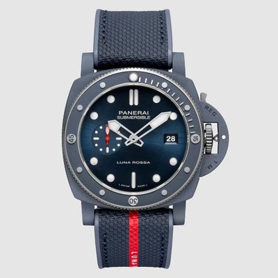 [LUMINOR PANERAI] ��̳븣 �ĳ׶��� Submersible QuarantaQuattro Luna Rossa Ti-Ceramitech�� 42MM �����ƽ ��ġ PAM01