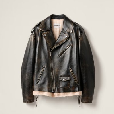 [Miumiu] �̿�̿� Nappa leather biker jacket MPV919_1134_F008A_S_OOO