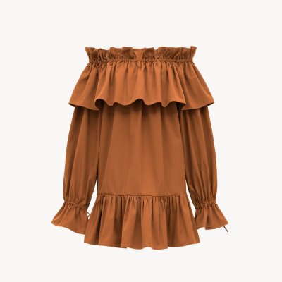 [Saint Laurent] ���ζ� ��ư Ʈ�� ���� ���� �巹�� 820312Y3A992498