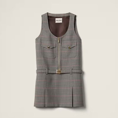 [Miumiu] �̿�̿� üũ �巹�� MF5040_15PK_F0480_S_232