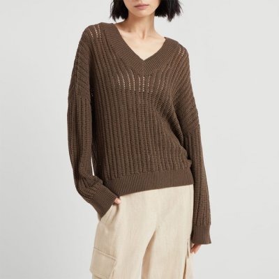 [Brunello Cucinelli] ���ڷ� ��ġ�ڸ� Cotton openwork rib sweater with monili 251MSB581812