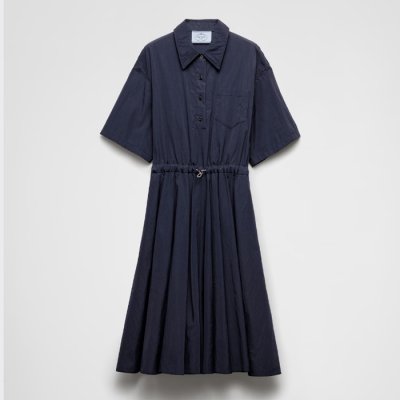 [Prada] ����� Short-sleeved technical pongé dress 230731_16NA_F0008_S_OOO