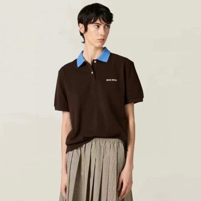 [Miumiu] �̿�̿� Cotton piqué polo shirt MJN535_17P8_F04NH_S_OOO