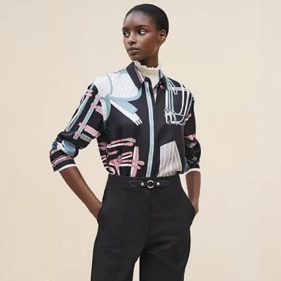 [Hermes] �����޽� "Lettres Equestres" shirt H4H0621DO0234