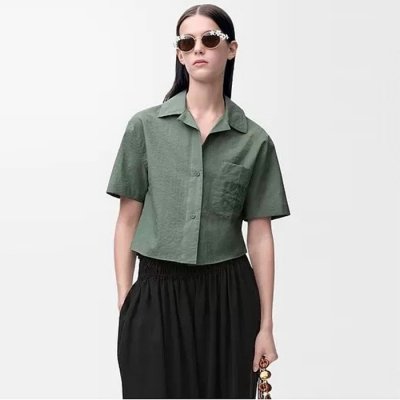 [LOEWE] �ο��� Short sleeve shirt in cotton blend S616Y05X46